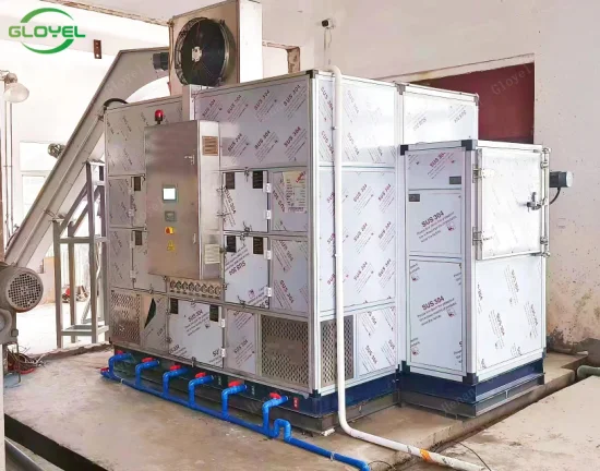 Secador de lodos de bomba de calor de secado de lodos de correa de baja temperatura de la planta de tratamiento de aguas residuales